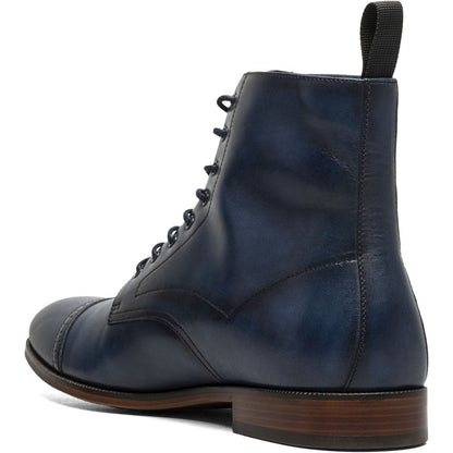Stacy Adams Henry Cap Toe Lace Up Boot in Navy