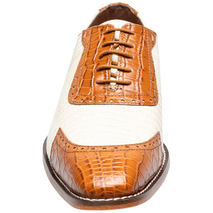 Stacy Adams Tarango Modified Cap Toe Tan Multi Oxford Shoes for Men