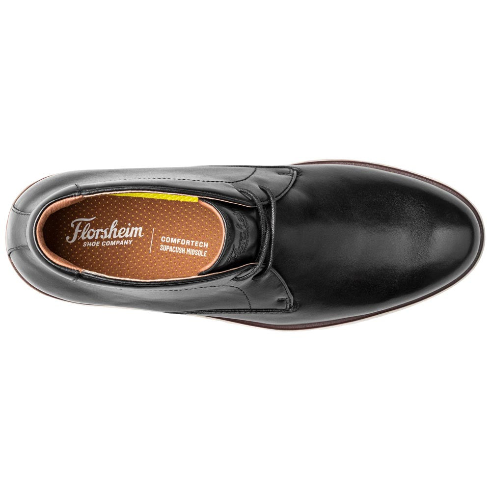 Florsheim Avenue Men's Black Smooth Leather Plain Toe Chukka Boot