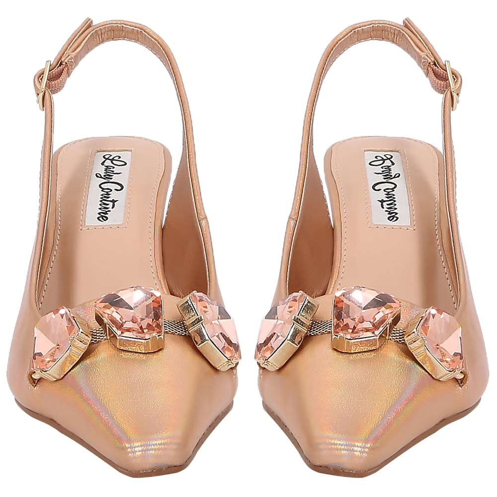Lady Couture 3” Heel Glamour Pump in Champagne