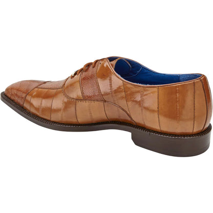 Belvedere Mare Camel Men's Genuine Ostrich & Eel Split-Toe Oxfords