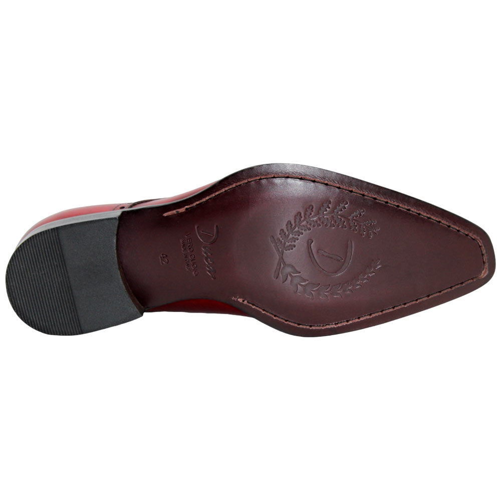 Duca Arpino Red Genuine Italian Calfskin Lace-Up Shoes