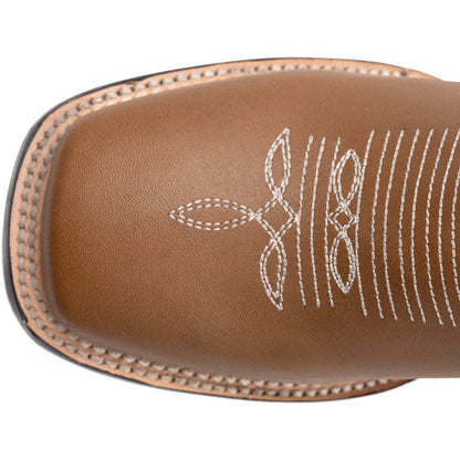 Ferrini Men’s Clint Honey Square Toe Leather Cowboy Boots