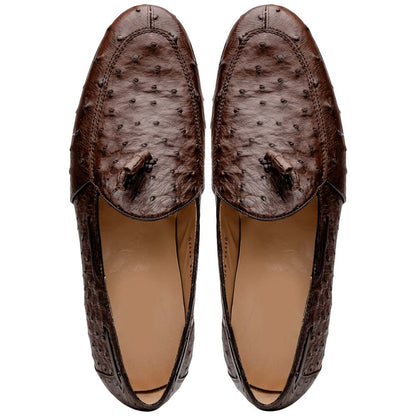 Marco Di Milano Aubiere Brown Ostrich Loafers