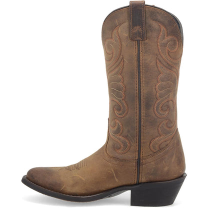 Laredo Bridget Tan Leather Round Toe Western Cowgirl Boots (USA Women Size)