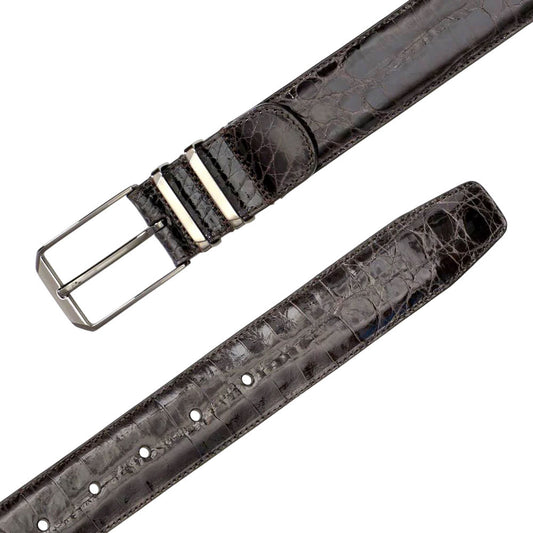 Mezlan Men's Genuine Crocodile Belt in Brown