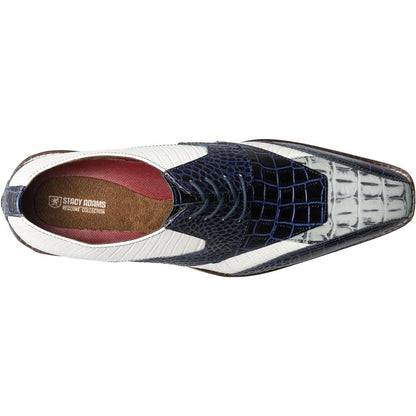 Stacy Adams Tristano Modified Bike Toe Oxford in Blue