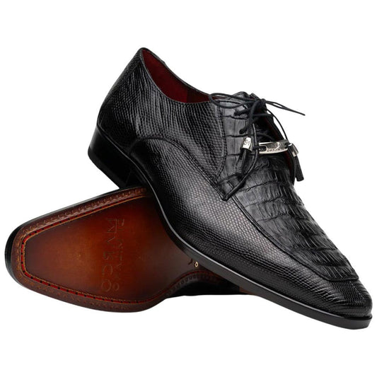 Marco Di Milano Merida Black Caiman & Lizard Dress Derby