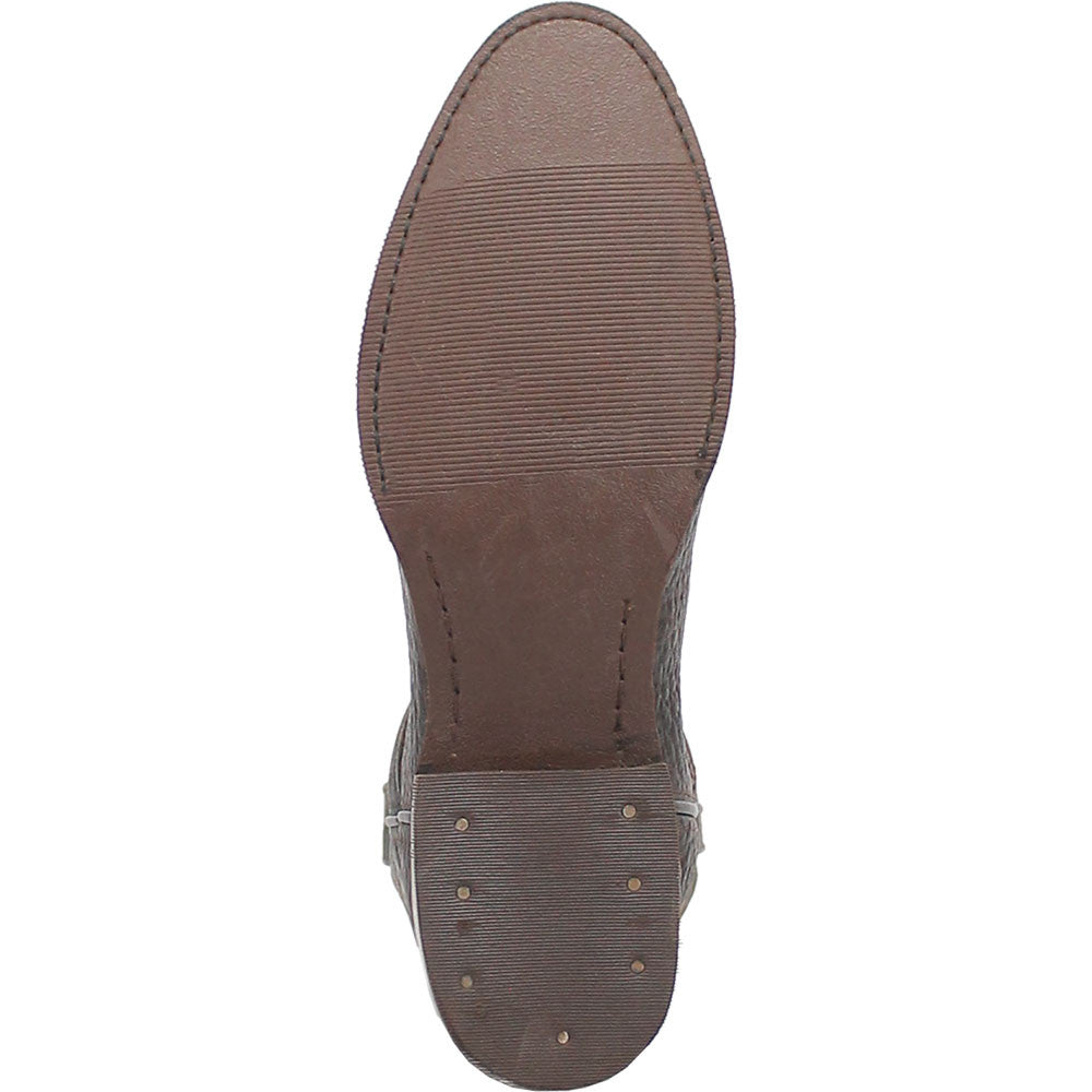 Dingo's Young Gun Round Toe Brown and Orange Western Leather Boots