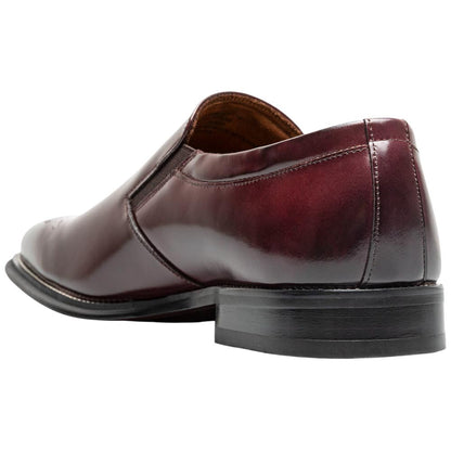 Stacy Adams Alistair Plain Toe Ornament Slip-On - Burgundy