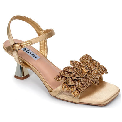 Lady Couture Lori Sandal 2” Heel in Gold