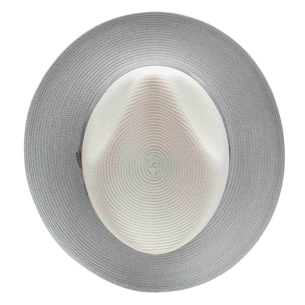 Dobbs Toledo Milan Straw Hat in Beige/Grey