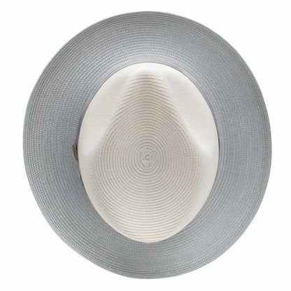 Dobbs Toledo Milan Straw Hat in Beige/Grey