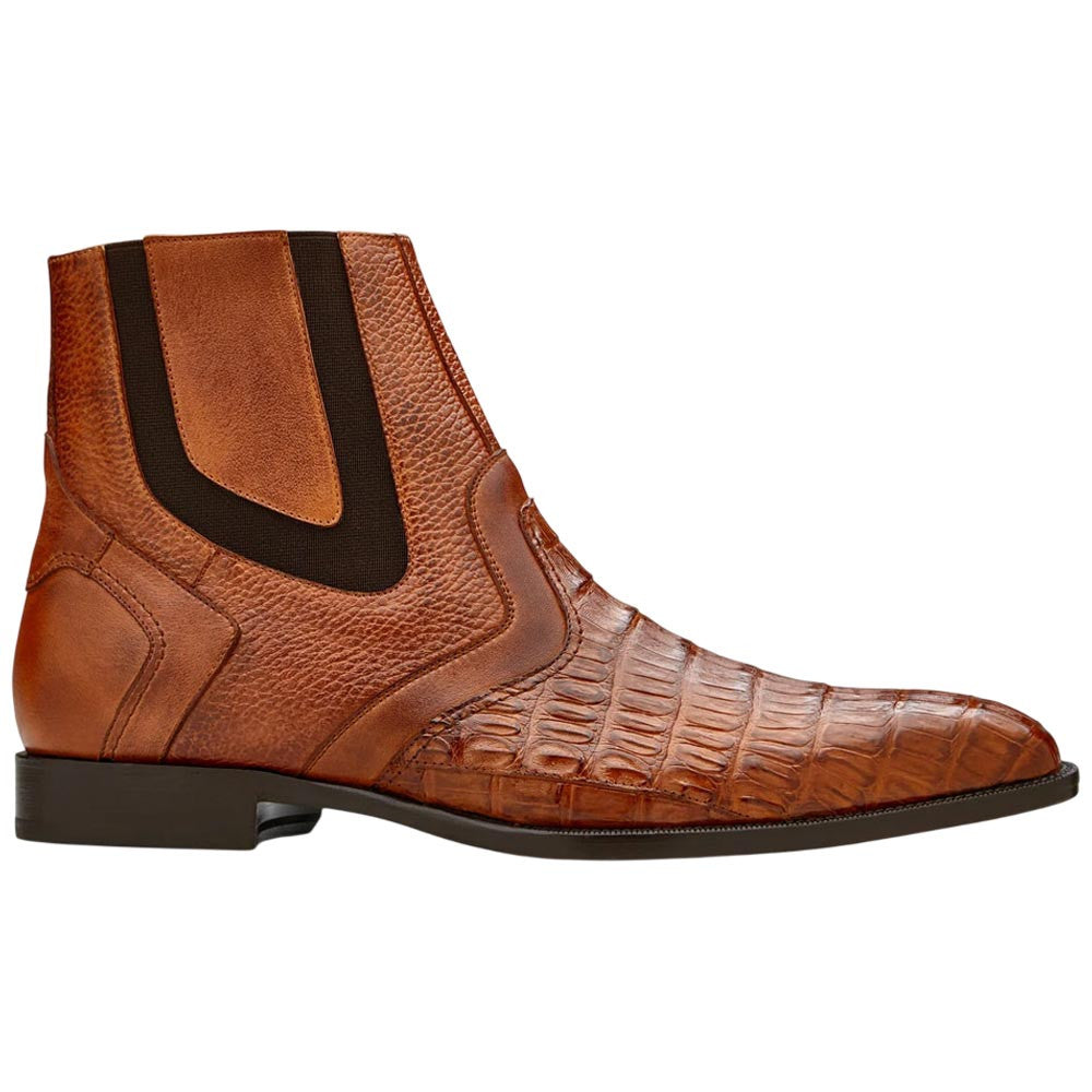 Belvedere Monte Caiman Crocodile Skin Sport Chukka Zipper Boots (US Men Size)