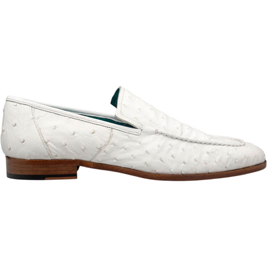 Mezlan Men’s Menor White Genuine Ostrich Slip-On