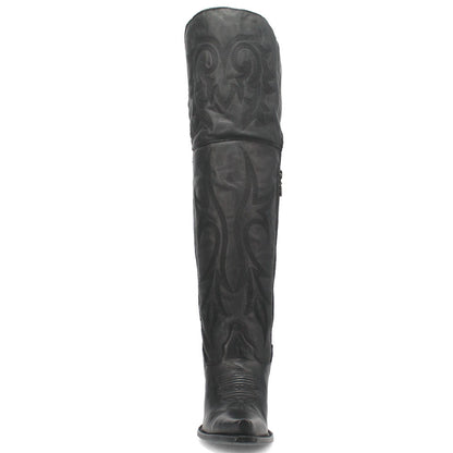 Dan Post Women’s Jilted Black 20” Snip Toe Over-the-Knee Zipper Boot