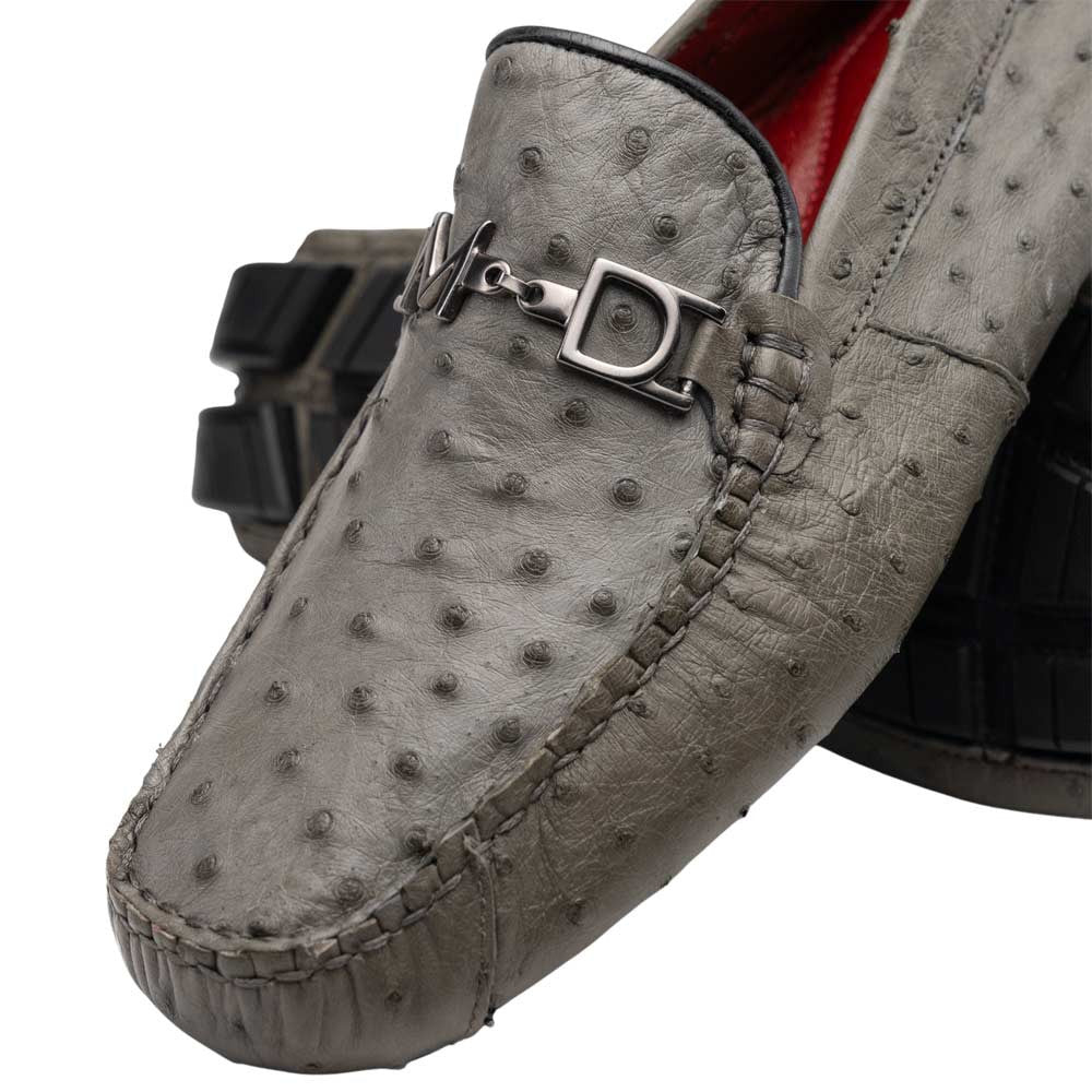 Marco Di Milano Bolonia Genuine Ostrich Driver - Gray