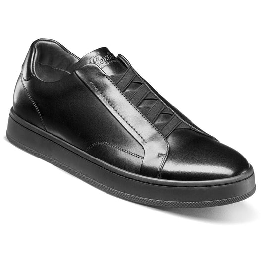 Monopoli Elastic Lace To Toe Sneaker | Florsheim Black Dress Sneakers for Men