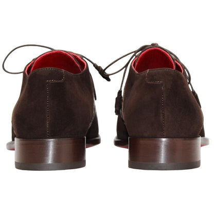 Fennix of Italy Genuine Alligator Skin & Suede LANDON Brown Shoes (USA Men Size)