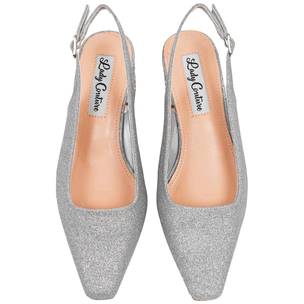 Lady Couture Natalie Pump 2” Heels in Silver