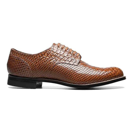 Stacy Adams Men's Madison Tan Anaconda Print Plain Toe Oxford
