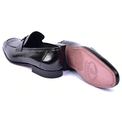 Corrente Black Vita H Buckle Calfskin Loafer for Men