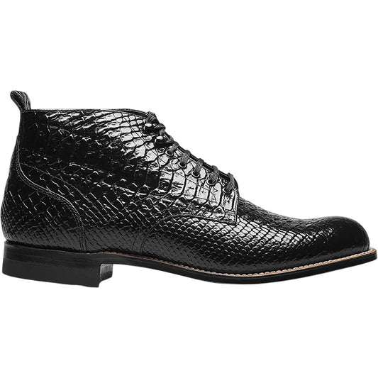 Stacy Adams Men's Madison Black Anaconda Print Dress Boot
