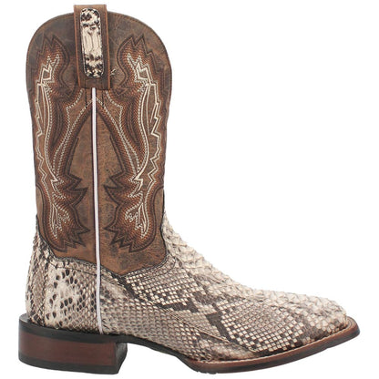 Dan Post Brutus Men's Natural Python Cowboy Boot - Square Toe, Stockman Heel