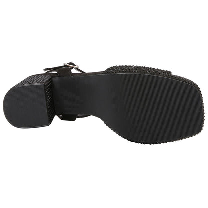 Lady Couture Judy 3” Block Heel Sandals in Black