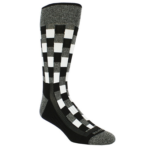 Remo Tulliani Fox Black & Gray & WHITE Dress Socks