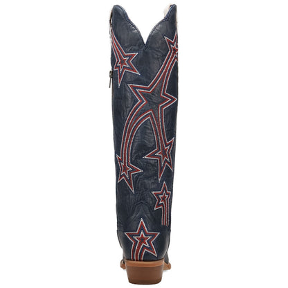 Dan Post America 250 Blue Leather Snip Toe Western Cowgirl Boots