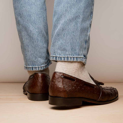 Marco Di Milano Aubiere Brown Ostrich Loafers