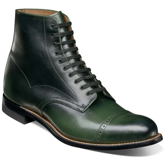 Stacy Adams Madison Green Anaconda Print Leather Cap Toe Boots (USA Men Size)