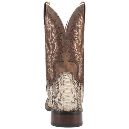 Dan Post Brutus Men's Natural Python Cowboy Boot - Square Toe, Stockman Heel