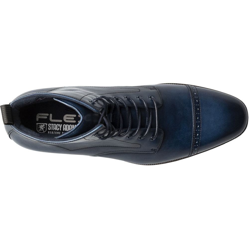 Stacy Adams Henry Cap Toe Lace Up Boot in Navy