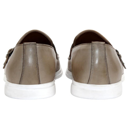 Duca Men's Rimini Beige Italian Calf Leather Slip-On Loafer