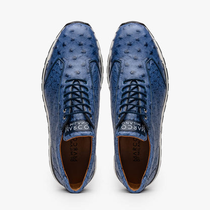 Marco Di Milano Scanno Antique Navy Ostrich Fashion Sneakers
