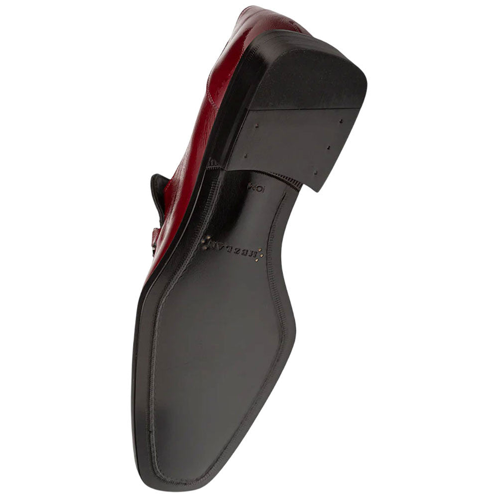 Accola Textured Burgundy Slip On | Mezlan Dress Loafer for Men