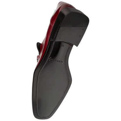 Accola Textured Burgundy Slip On | Mezlan Dress Loafer for Men