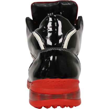 Mauri Quick Men's Black / Red Baby Crocodile / Patent Leather High-Top Sneakers