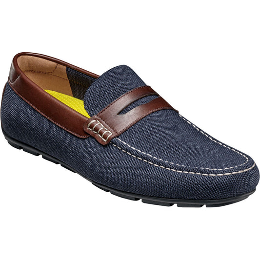 Florsheim Motor Navy Multi Knit Moc Toe Penny Driver Men's Shoes