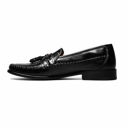Florsheim Pisa Black Moc Toe Tassel Loafer