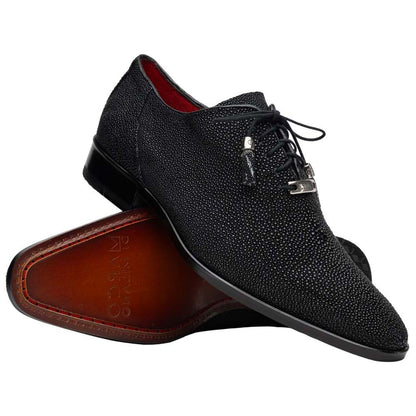 Marco Di Milano Rimini Genuine Stingray Lace-Up Shoe - Black