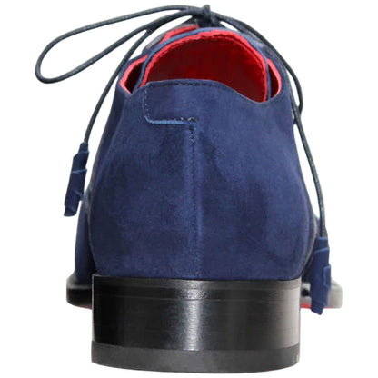 Fennix Landon Men's Navy Alligator & Suede Oxfords Shoes