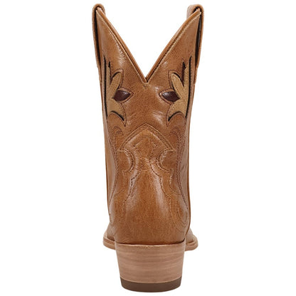 Dan Post Saffron Women's Whiskey Leather Western Bootie - 8" Shaft, Snip Toe
