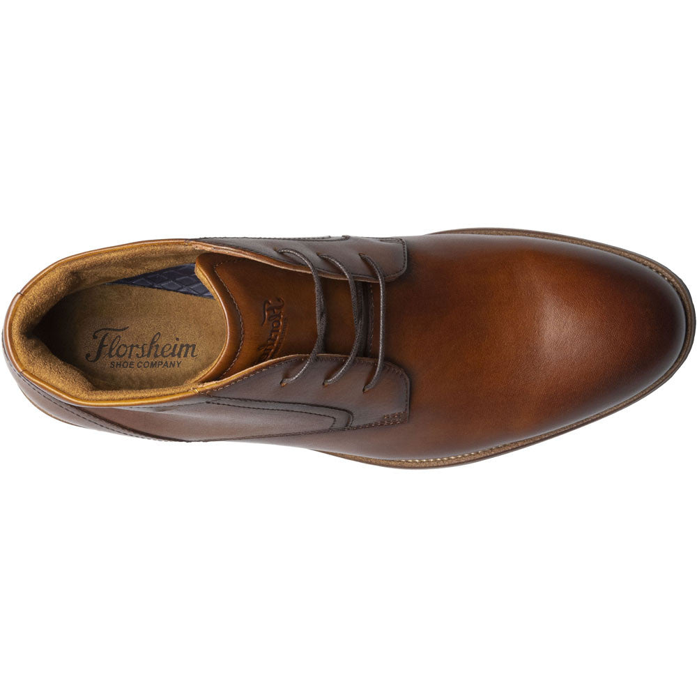 Florsheim Rucci Plain Toe Cognac Chukka Boots