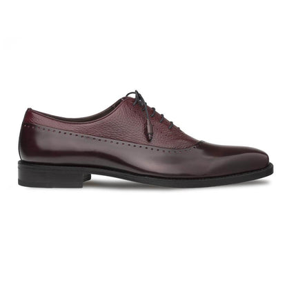 Mezlan Postdam Burgundy Calfskin Leather Mens Oxford