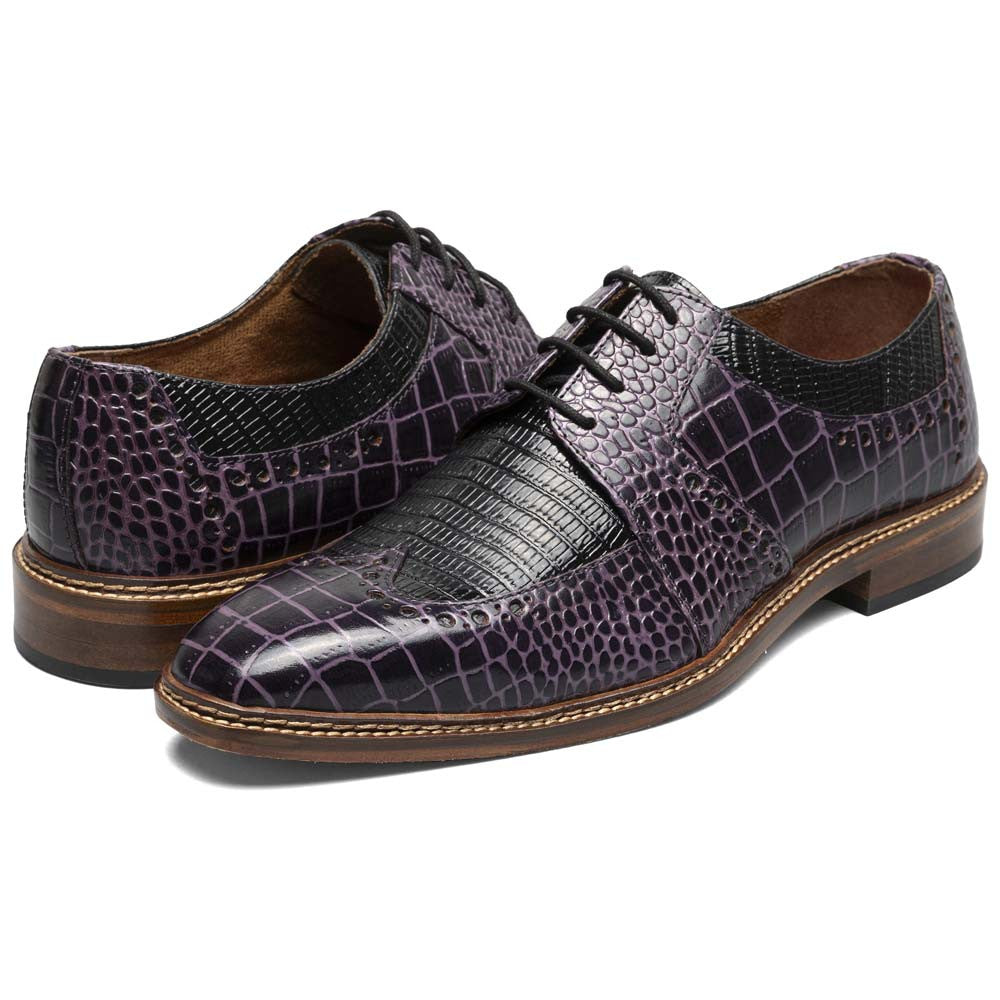 Travato Wingtip Oxford | Stacy Adams Dress Shoes in Purple & Cognac for Men
