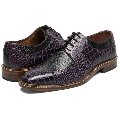 Travato Wingtip Oxford | Stacy Adams Dress Shoes in Purple & Cognac for Men