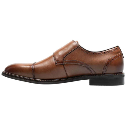 Stacy Adams Boswell Brandy Cap Toe Double Monk Strap Shoes for Men